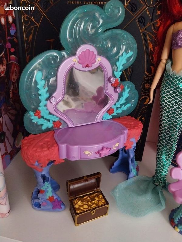 Poupée Ariel en sirène et sa coiffeuse vanity set- Coffret Disney La Petite Sirène (image 6)