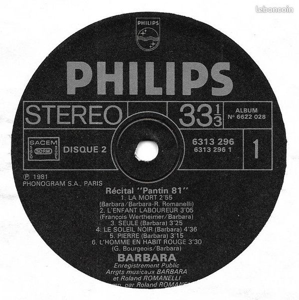 ♥🎼2x33t🇫🇷 Barbara (Récital Pantin) ✸ 1982 (image 7)