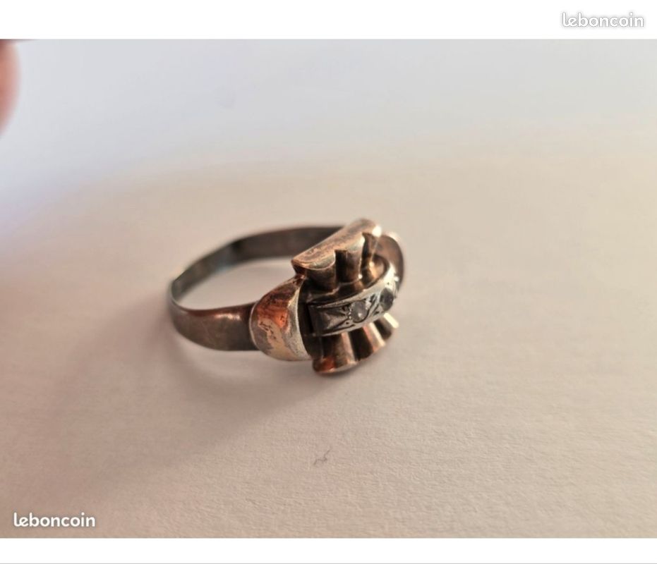 Bague ancienne en argent 925. Taille 48 - 49. ( M.G.168 ) - Montres & Bijoux