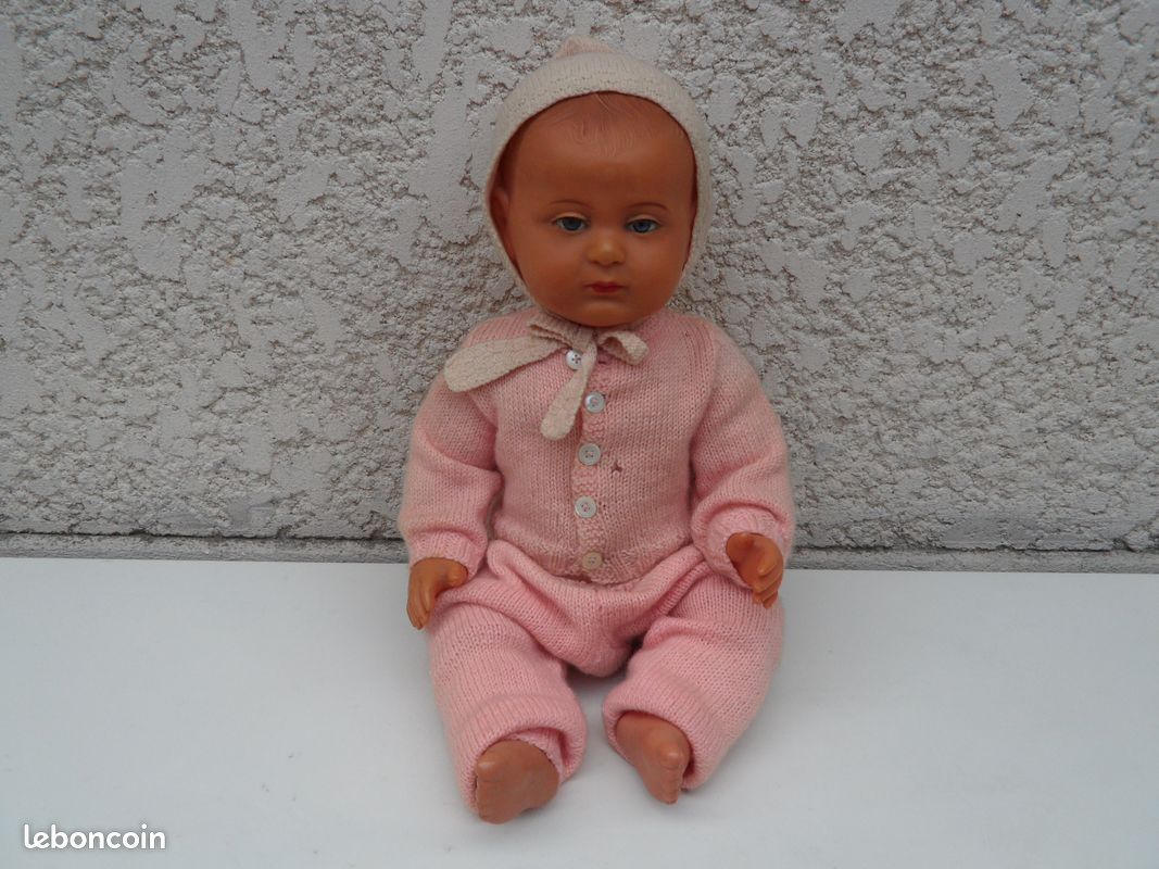 Ancien baigneur SNF Jacky 25 1/2 25 Cm Yeux Peints