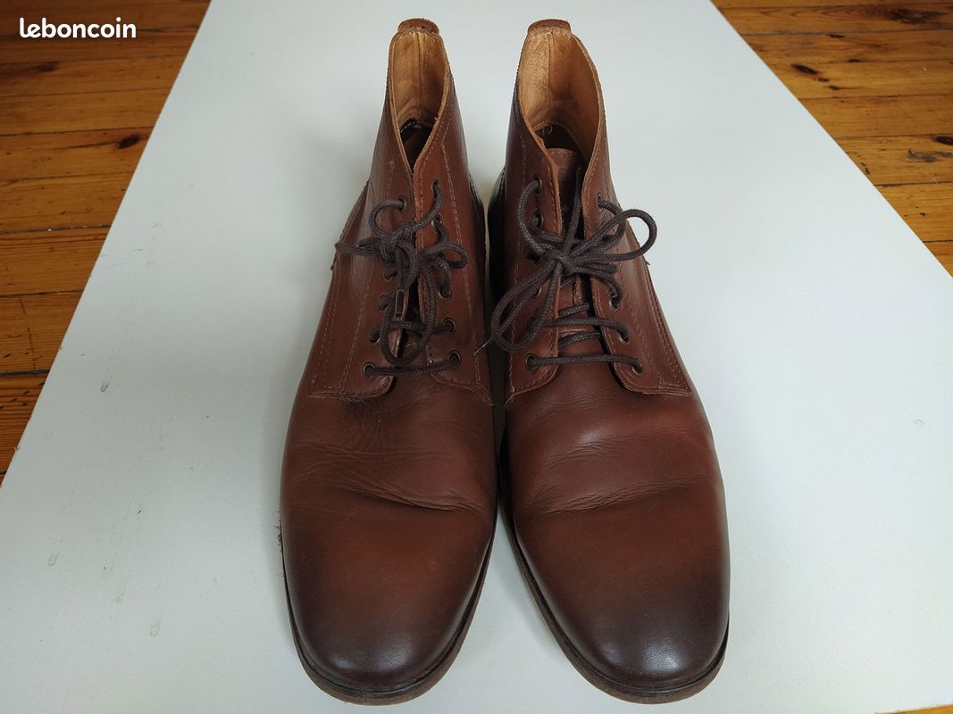 Chaussures low boots en cuir, Minelli, pointure 45 (image 2)