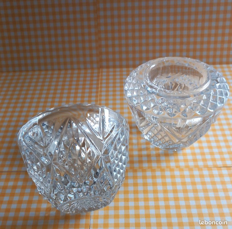 2 bougeoirs Cristal d'Arques (image 1)