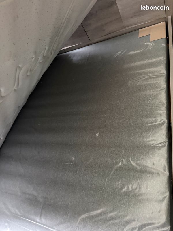 Lit 160*200+ sommier + matelas+ housse + protège matelas (image 6)