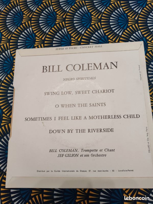 Disque 45 tours de Bill Coleman (image 2)
