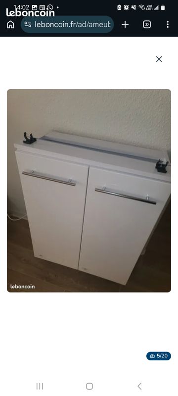 Vicco Meuble Cuisine Fame-Line, Blanc Campagne/Blanc, 80 Cm Avec 3 Tiroirs Pt Marbre 93130966