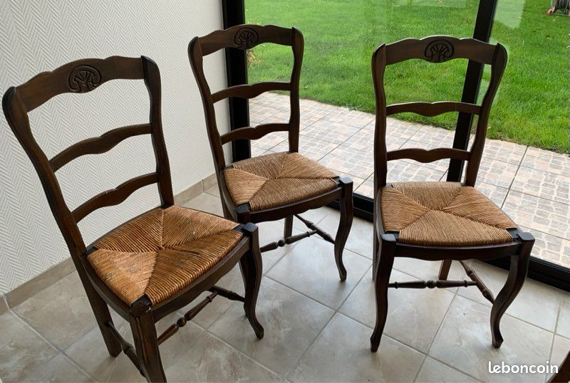 Chaise en hêtre et paille (image 1)