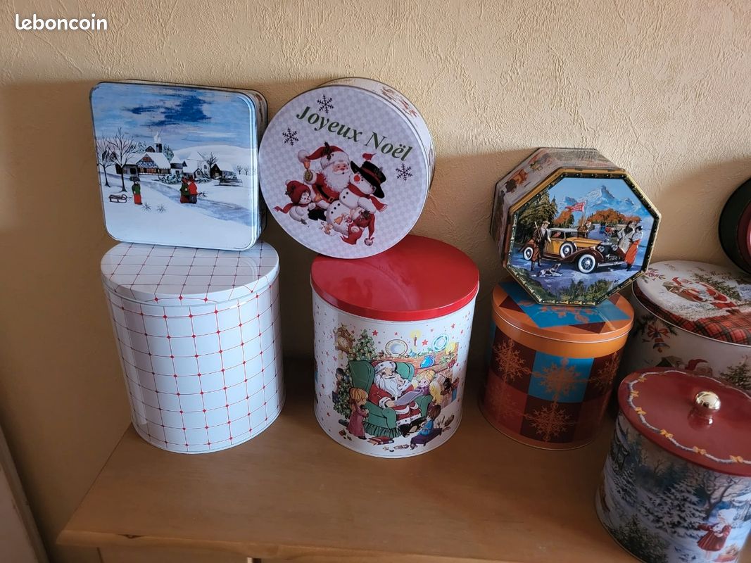 Pot à Biscuits De Noël Vintage Père Noël - Récipient De Stockage Hermétique Avec Couvercle Pour Comptoir De Cuisine, Farine, Céréales, Collations - Grand Pot Décoratif Cadeau