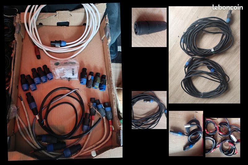 Câblerie câblage cordon câbles cables enceinte adaptateur speakon XLR Jack RCA. Câblage enceinte, enceintes, haut parleur, subwoofer, caisson d (image 1)