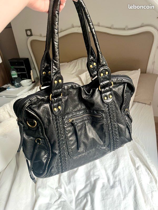 Accessoires Sac A Main Noir Vernis Sac Cuir Mini Manon Noir Vernis