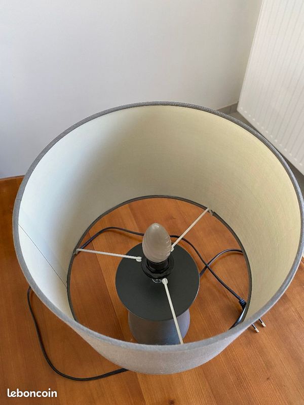 2 Lampes à poser moderne grise hauteur 41 cm (image 5)