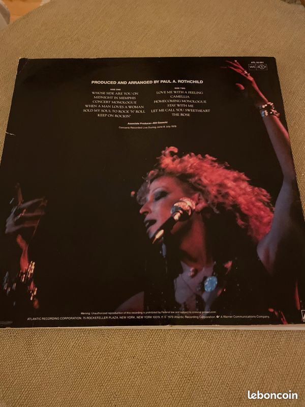 Disque 33 tours BO The Rose 1979 (image 2)