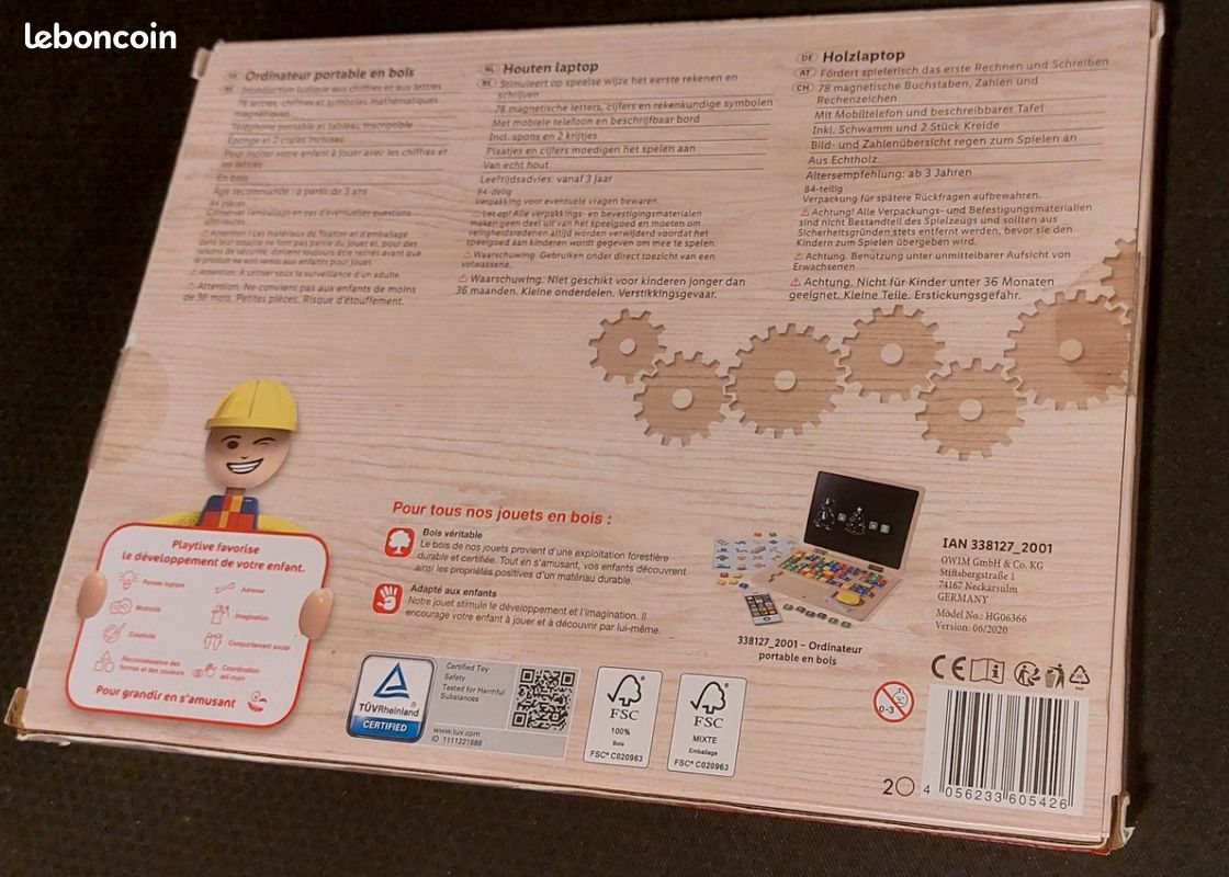 Ordinateur portable en bois dès 3 ans (image 3)