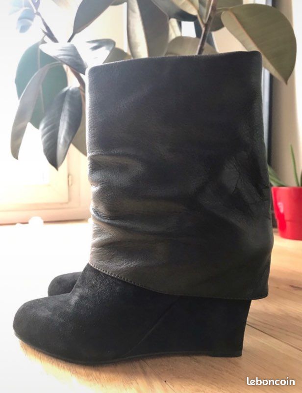 Bottines Rue Princesse daim noires (image 2)