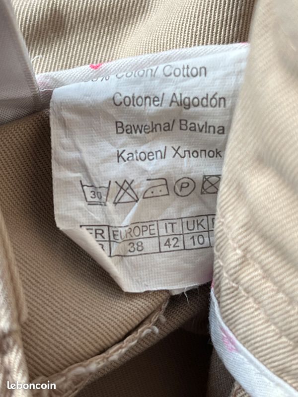 Jupe beige Camaïeu T.38 – style safari d’été, parfait état (image 5)