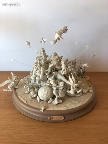 Scene Astérix Tapis Volant Village Collection Atlas, Figurine Résine Plastoy, Neuve Scellée