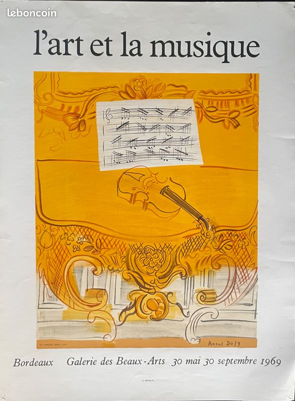 Raoul Dufy - Affiche d'exposition originale (image 1)
