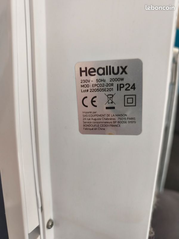 Lot de 2 radiateurs électrique 2000w inertie sèche (image 4)