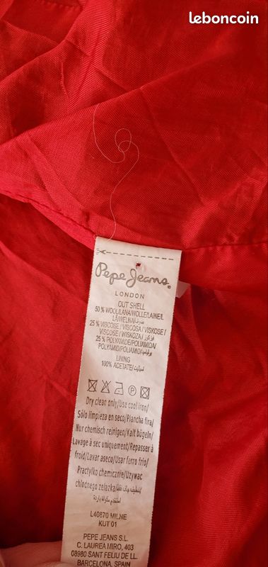 Veste courte chaude noire et blanche pépé jeans (image 5)