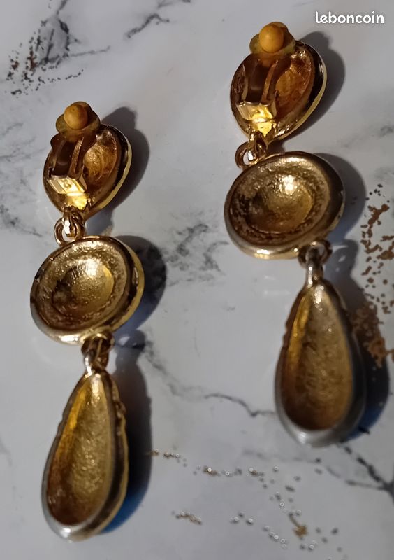 Clips D'oreilles Vintage Sans Marque – Paire Dorée Rétro