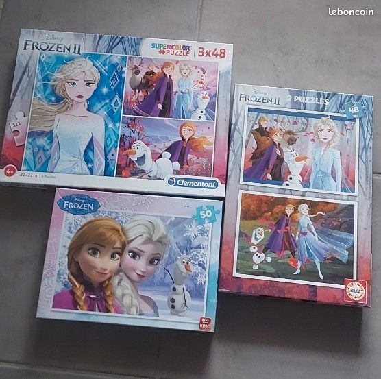 Lot de puzzles Reine des neiges 48/50 pièces (image 1)