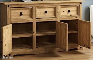 Buffet 3 portes en pin (image 2)
