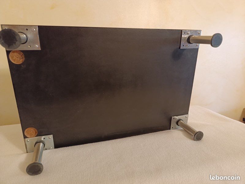 Petite table rectangulaire IKEA noire – Pieds inox réglables (image 2)