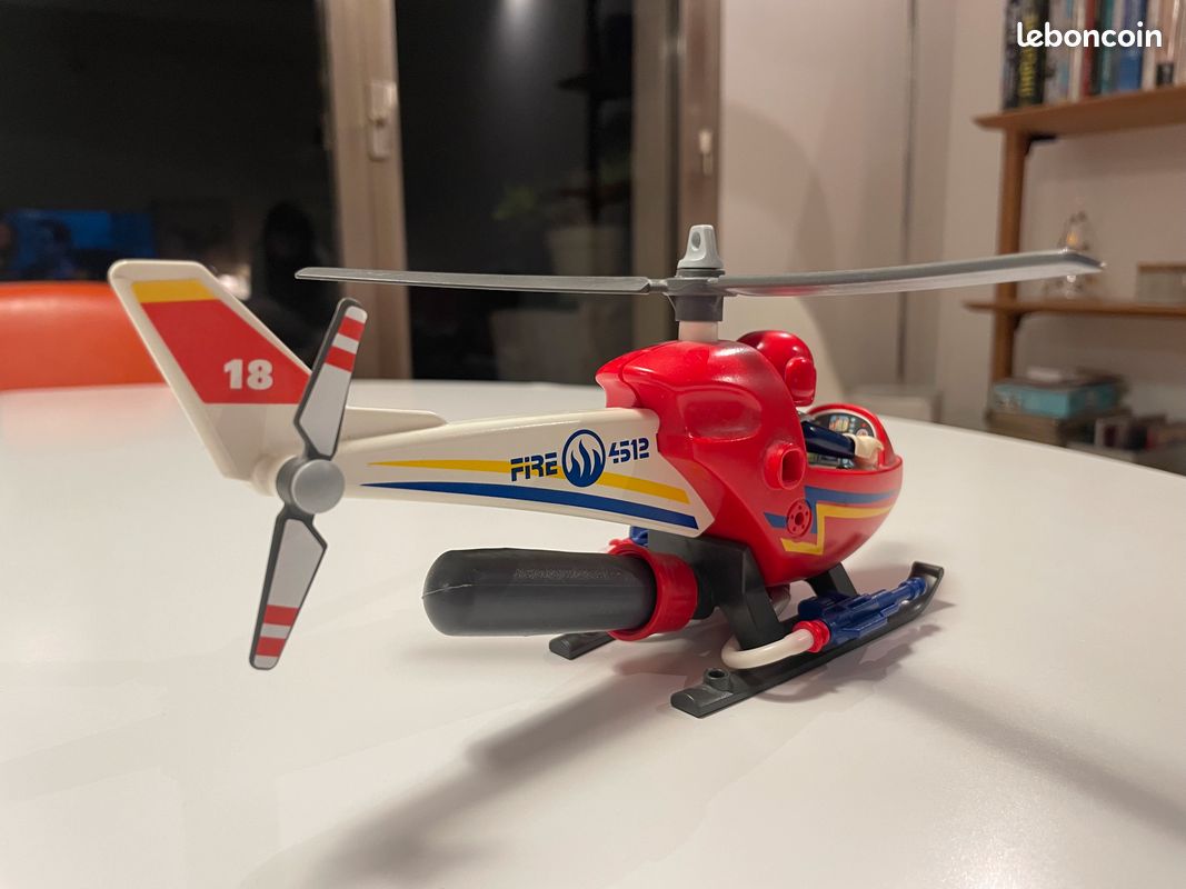 PLAYMOBIL – Hélicoptère des pompiers Ref 4824 Jeux Jouets