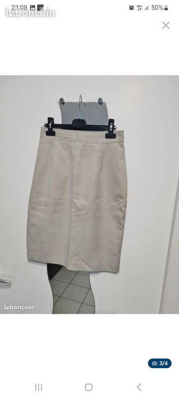 Jupe Kaki Etam Taille 40 - Coton Cargo Avec Poches - Très Bon état