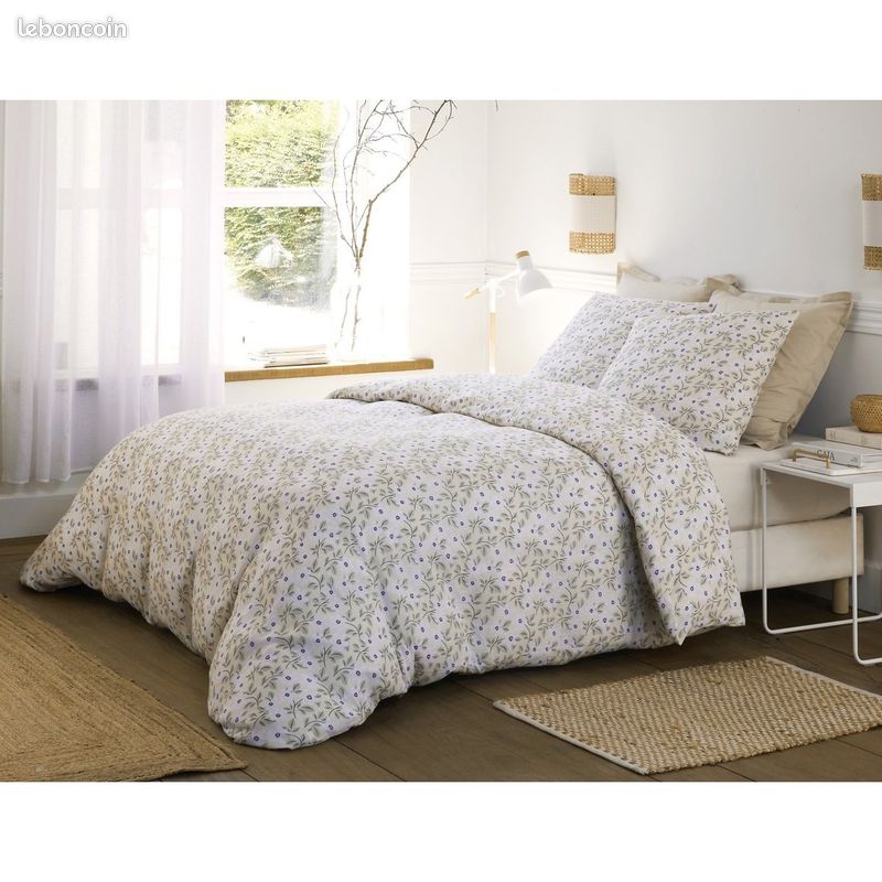 Parure de lit gaze de coton 220 x 240 cm Lucile (image 2)