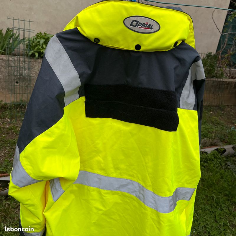 Veste longue haute visibilité jaune fluo et gris XL (image 7)