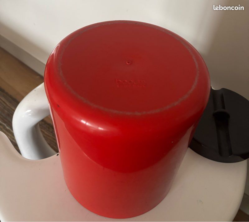 Seau à Glace Vintage Rouge - Bon état - Livraison Gratuite !