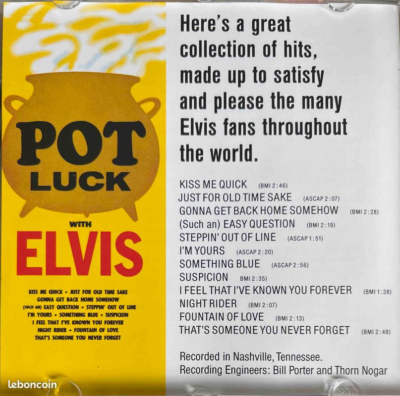 â„đŒCDđșđž Elvis Presley (Pot Luck) â· 1990 (image 2)