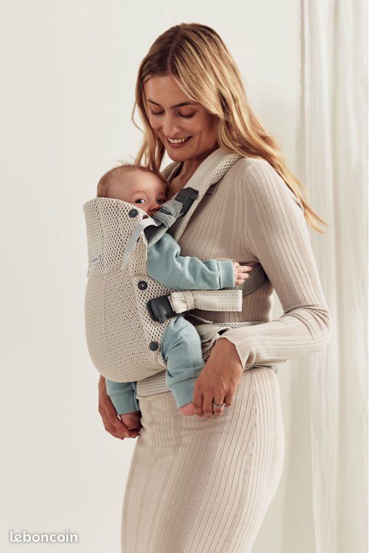 Porte bébé Babybjorn Harmony mesh 3D couleur crème (image 8)