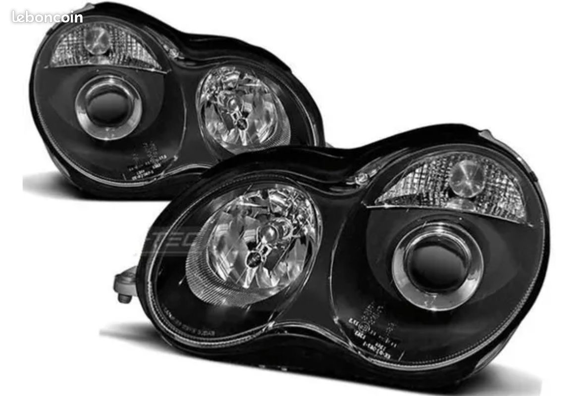 Phares fond noir mercedes W203 (image 1)