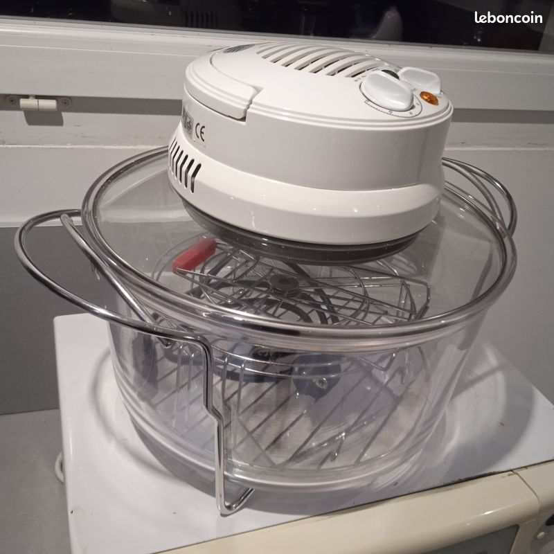 Four Cyclonique Augusta 12 Litres. Four combiné grill Minuteur, Four à convection 220V, avec poignée 1250W, Blanc, (image 3)