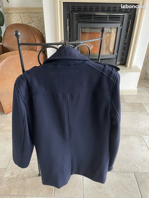 Caban manteau homme bleu marine (image 2)