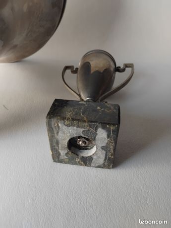 CHRISTOFLE, LUC LANEL, Ancien grand vase coupe trophée Métal Argenté