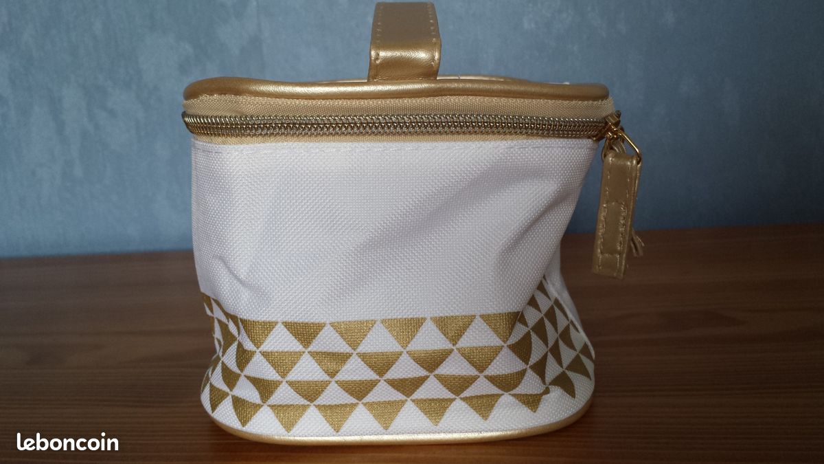 Trousse de maquillage blanc/or en synthétique – LBVYR (image 4)