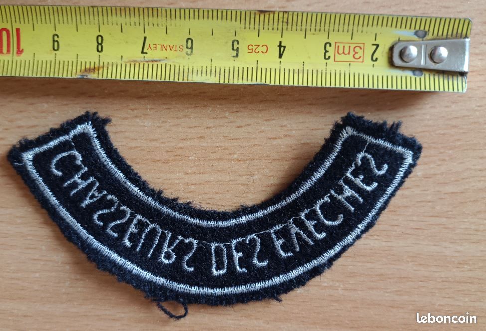 Insigne tissu banane chasseurs évêchés - 2ème de cavalerie (image 2)