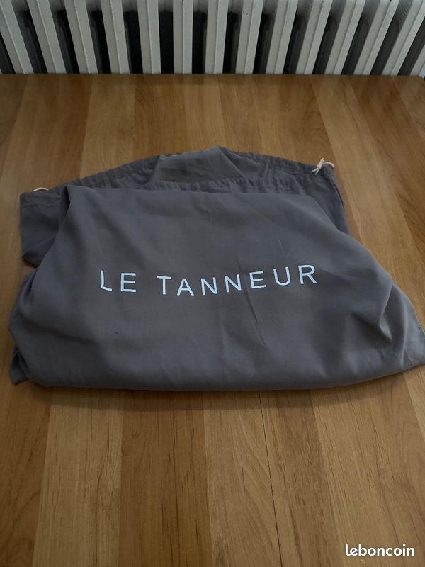 Sac Le Tanneur motif graphique noir blanc cuir veritable excellent etat (image 1)