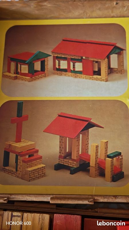 Jeu de construction en bois vintage (image 4)