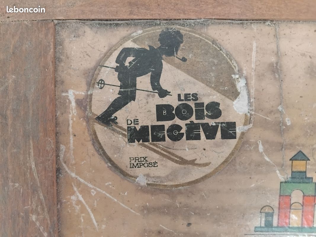 Ancien Jeu De Construction En Bois Wery – Coffret D'origine Vintage