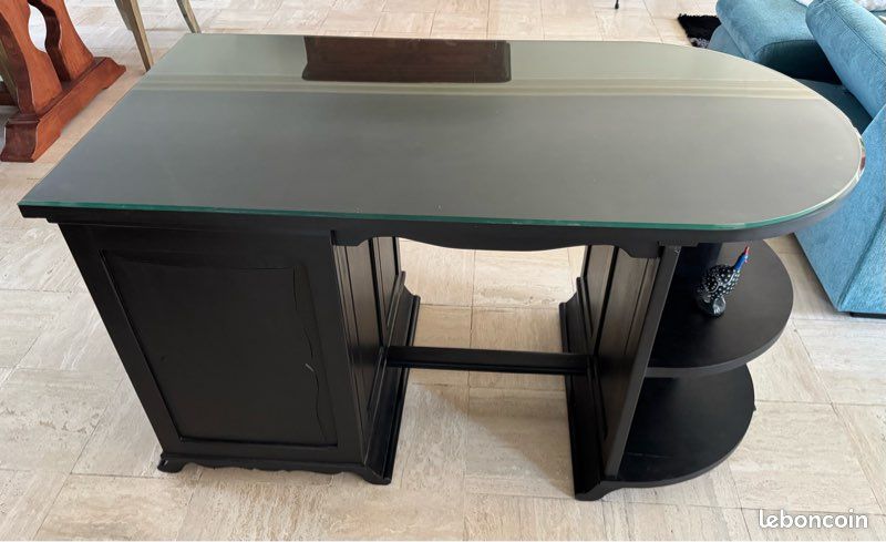 Bureau bois noir (image 4)