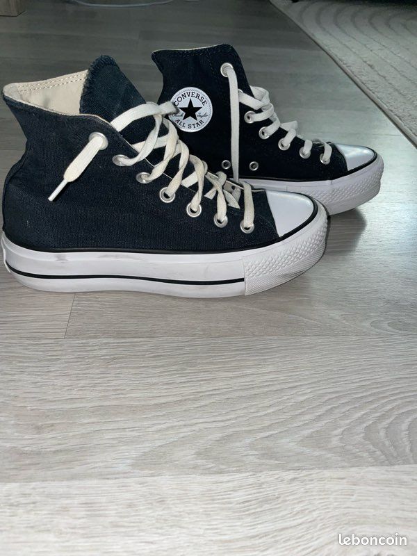 Converse All Star plateforme noir (image 3)