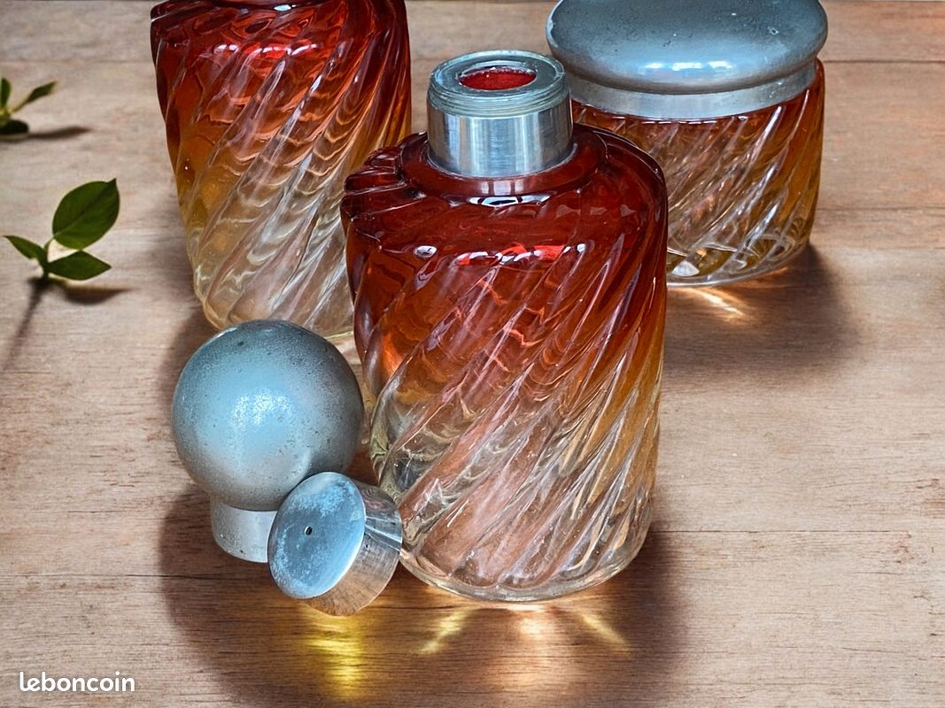 Lot De 6 Chemins De Table Baccarat - Modèle Tors/Bambou Clair - Cristal - Très Bon état