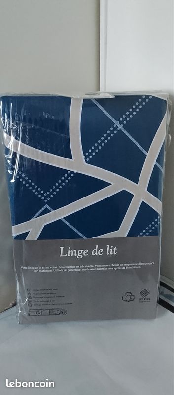 Housse de couette 220x240cm 3 pièces à l'intérieur 100 % coton de très bonne qualité (image 2)