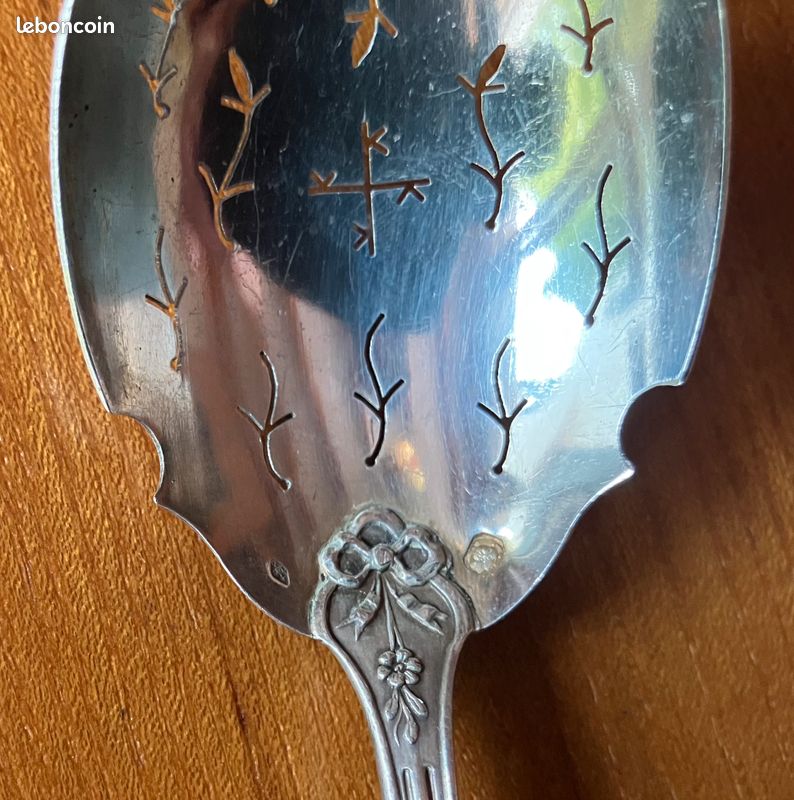 Service à mignardises Art nouveau – Argent massif Minerve – Joseph Crossard – 4 pièces (image 9)