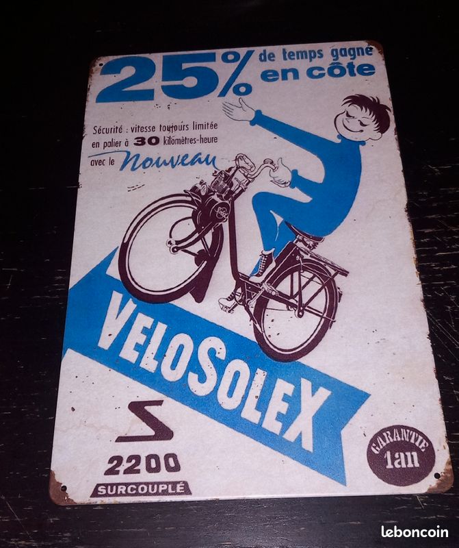 Plaque Métal émaillée 40x30cm – Reproduction Publicitaire Ancienne Vélo MARCOT