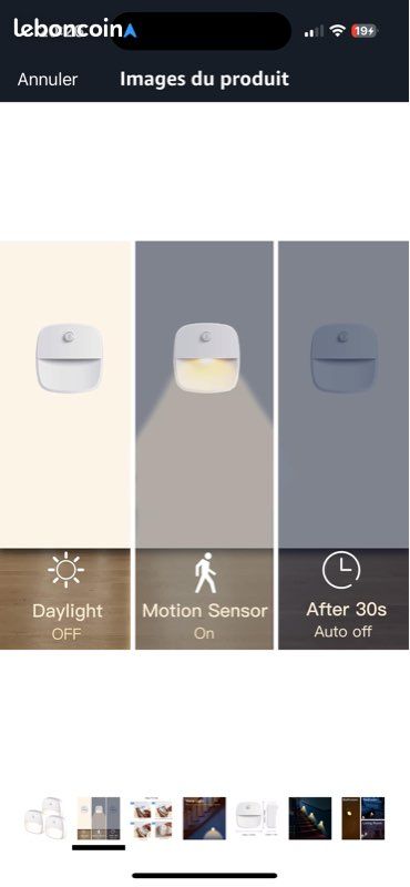Veilleuse Led, Avec Détecteur De Mouvement Et Capteur De Lumière,Veilleuse Enfant LED Pour Chambre De Bebe Blanc Chaud 89536774