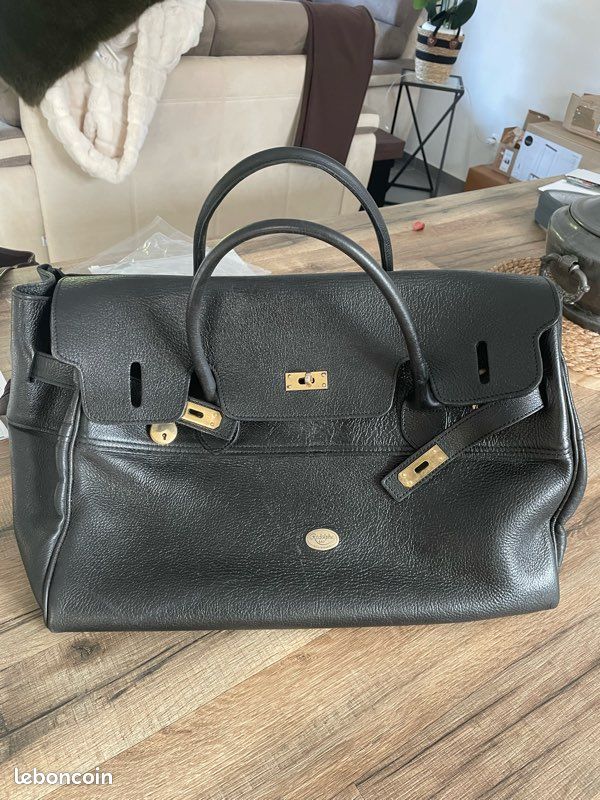 Sac à Main Vintage ABACO En Cuir Vernis Vieilli Avec Strass - Style Fourre-tout, Occasion